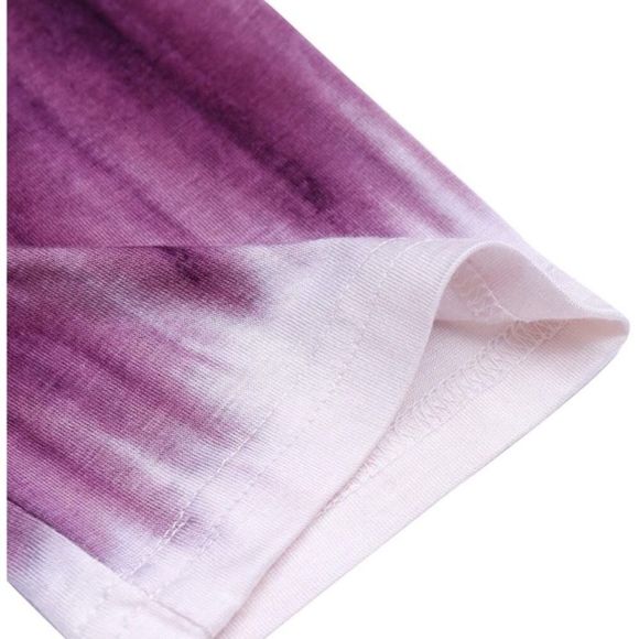 Purple and White Tie Dye Lace Hem Tunic - Picture 6 of 8